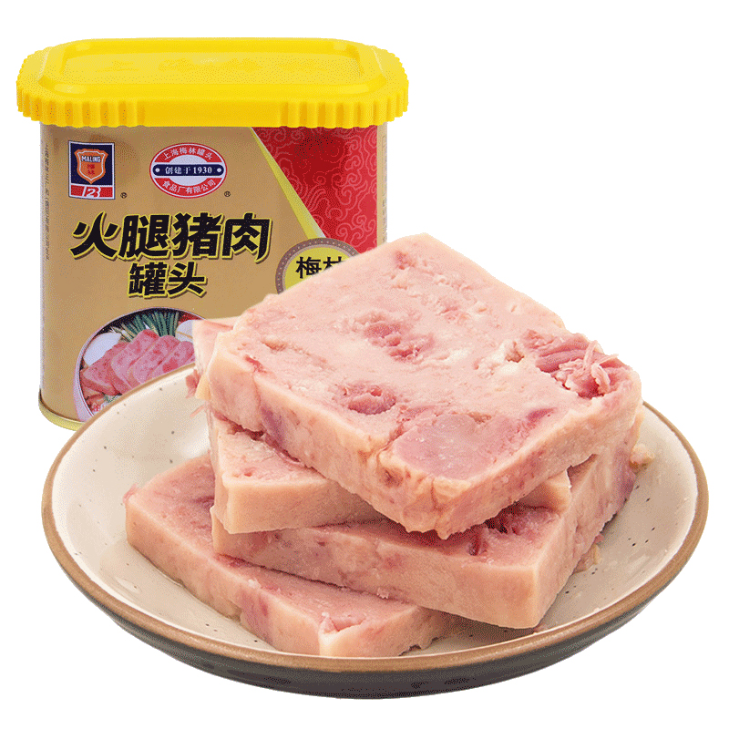MALING 上海梅林 金罐火腿午餐肉罐头 340g 优质金华猪肉螺蛳粉火锅搭档(罐)
