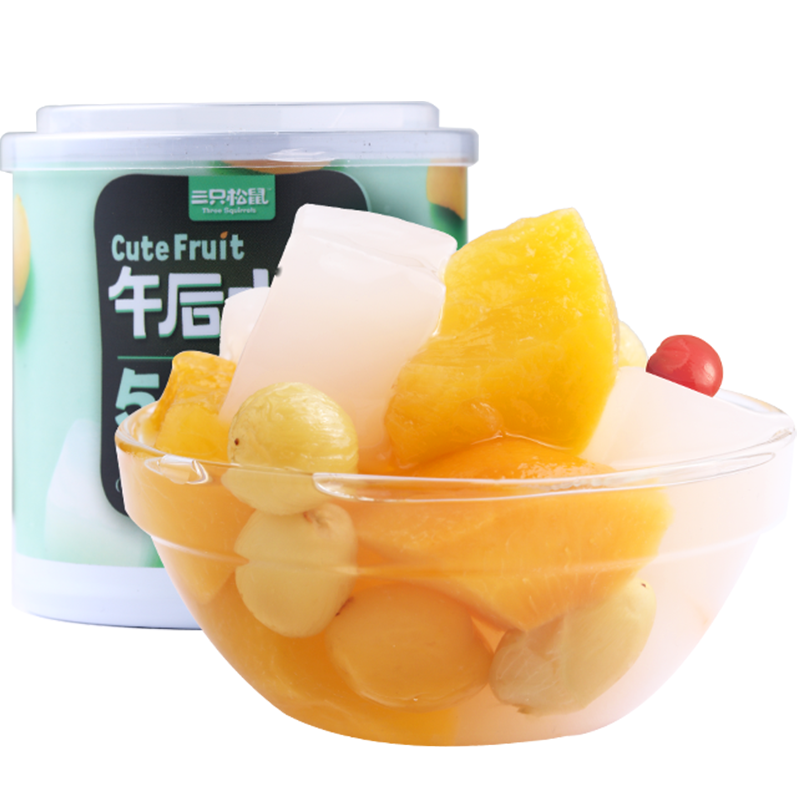 三只松鼠什锦水果罐头 方便食品新鲜糖水黄桃椰果菠萝200g/罐(罐)