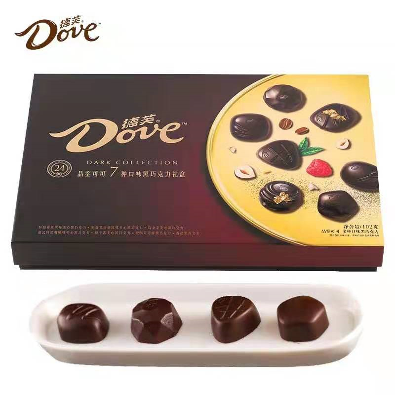 德芙 品鉴可可黑巧克力礼盒 192g/盒 (单位：盒)