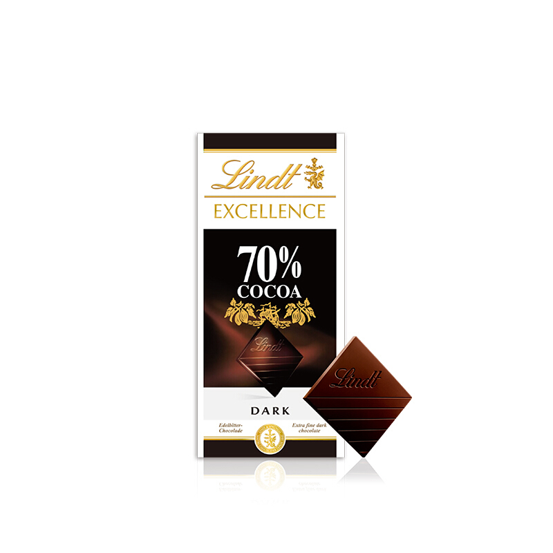瑞士莲特醇排装-70%可可黑巧克力100gx3（盒）
