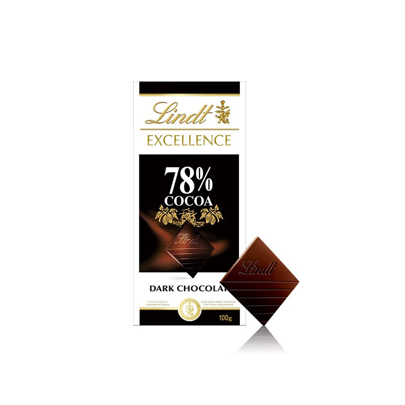 瑞士莲特醇排装78%可可黑巧克力100gx3（盒）