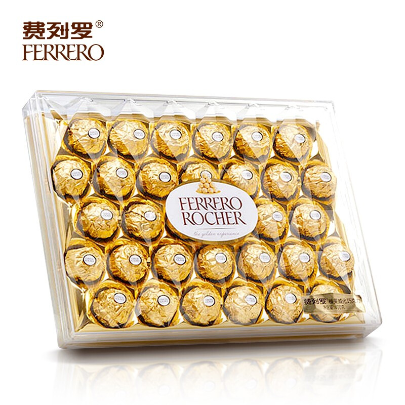 费列罗金莎榛仁夹心巧克力32粒400g 零食团聚送礼新春零食年货礼盒(盒)