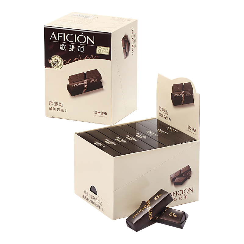 歌斐颂 85%黑巧克力288g  送女友纯可可脂烘焙网红零食生日(盒)