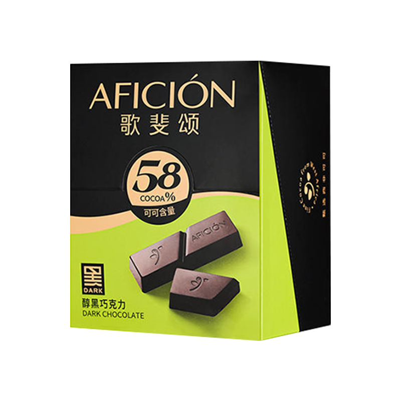 歌斐颂 58%黑巧克力320g 纯可可脂送女友礼物(盒)