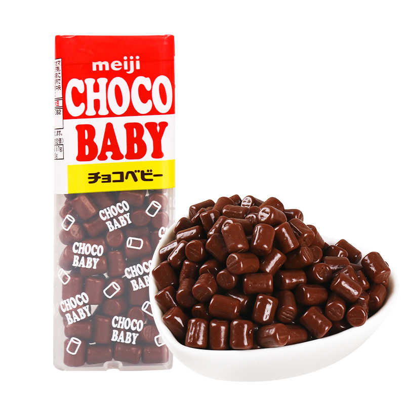 明治ChocoBaby牛奶味巧克力豆32g 日本进口零食生日礼物送女友年货节(盒)