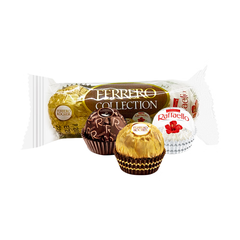 费列罗（FERRERO）臻品威化巧克力制品 喜糖零食伴手礼节日礼物 3粒装32.4g(袋)