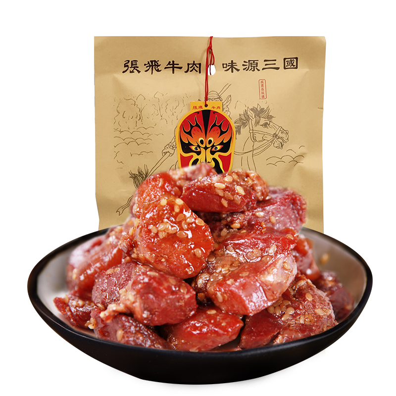张飞 四川旅游特产小吃 独立小包装川味蜀香牛肉香酥味58g(袋)