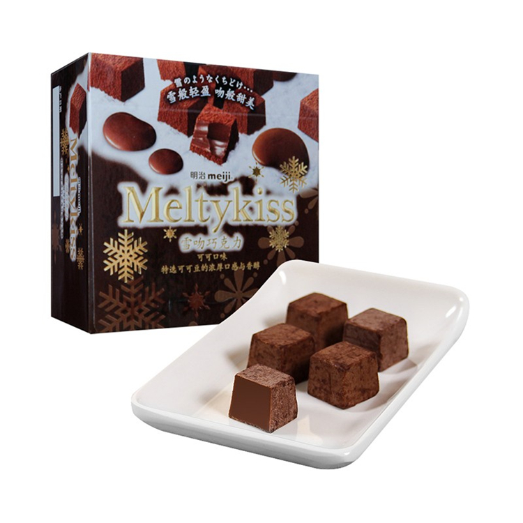 明治（Meiji）雪吻巧克力 可可味 62g*4盒（单位：组）