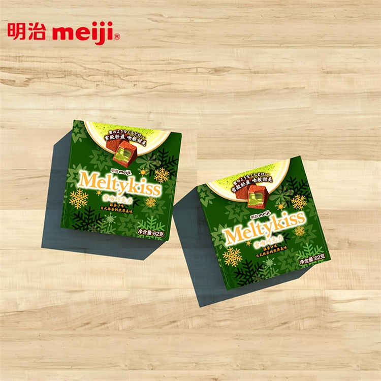 明治（Meiji）雪吻巧克力 绿茶味 62g*4盒（单位：组）
