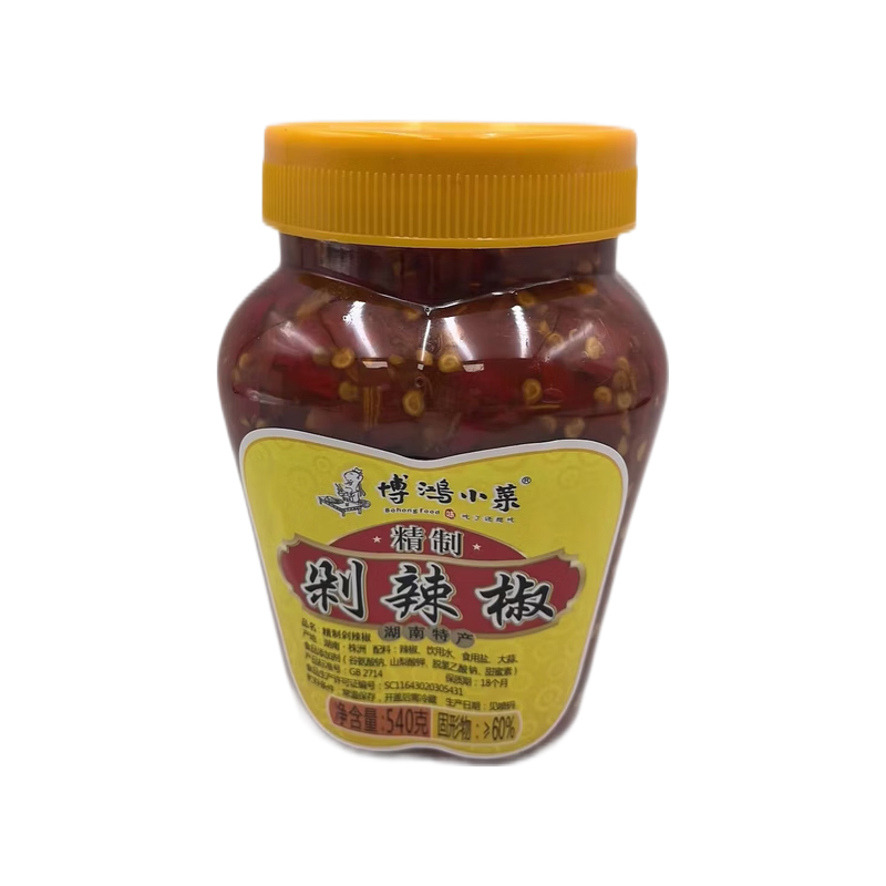 博鸿小菜精致剁辣椒540g（单位：瓶）