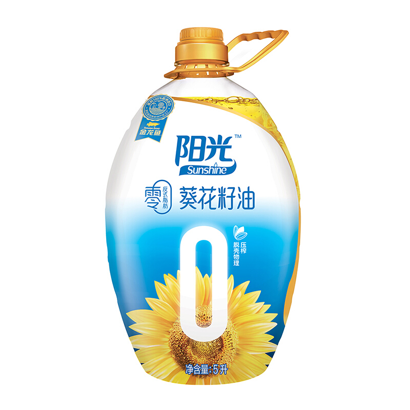 金龙鱼 食用油 阳光零反式脂肪葵花籽油5L(瓶)