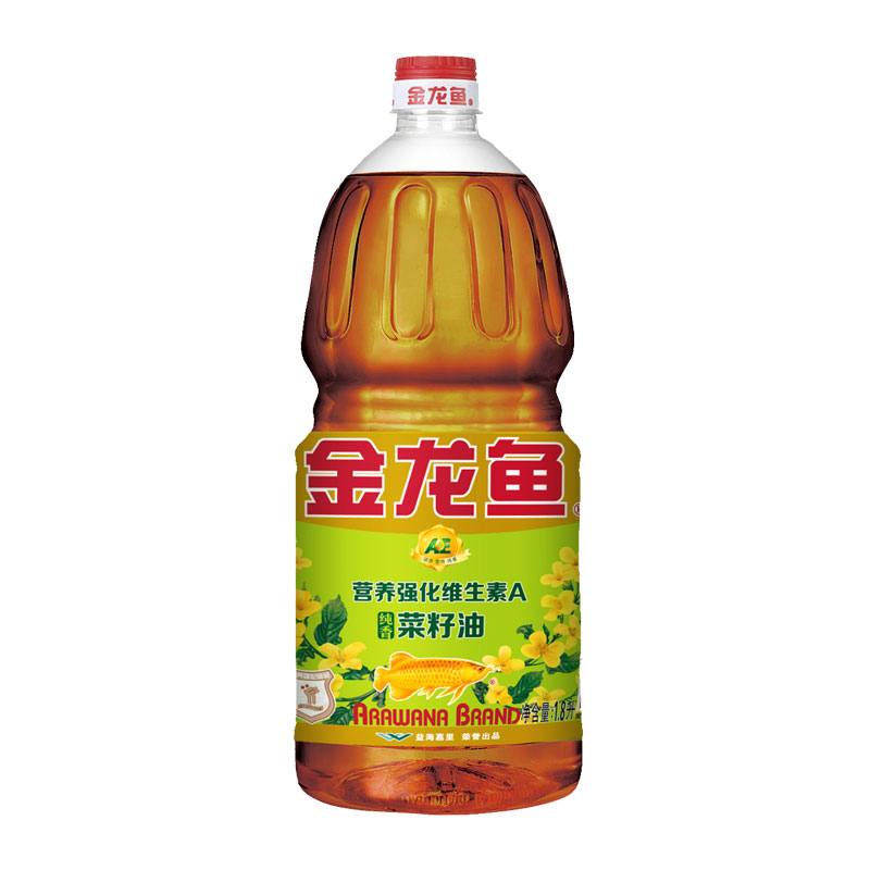 金龙鱼营养强化维生素A纯香菜籽油(非转/压榨)1.8L*6瓶(单位：箱)