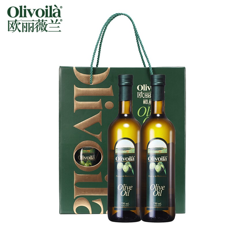 欧丽薇兰（Olivoila）纯正橄榄油 750ml*2瓶（单位：盒）