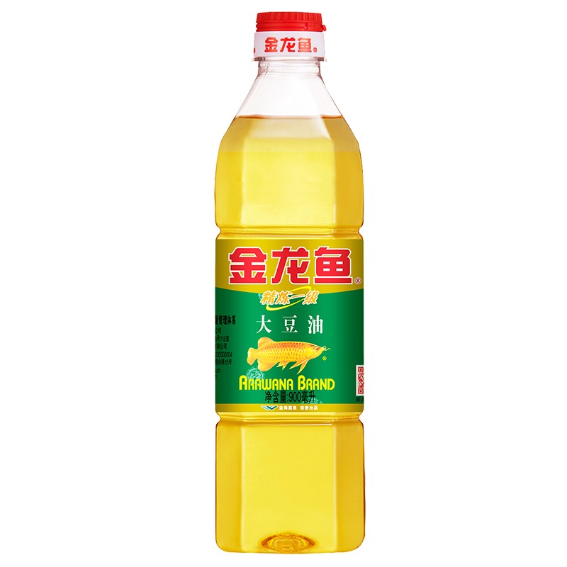 金龙鱼精炼一级大豆油900ml（转基因）（单位：瓶）