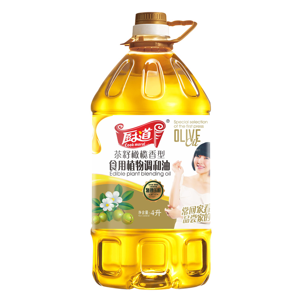 厨道茶籽橄榄香型食用植物调和油4L（单位：桶）