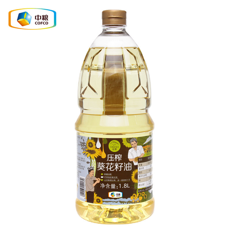 中粮初萃压榨葵花籽油1.8L/瓶(瓶)