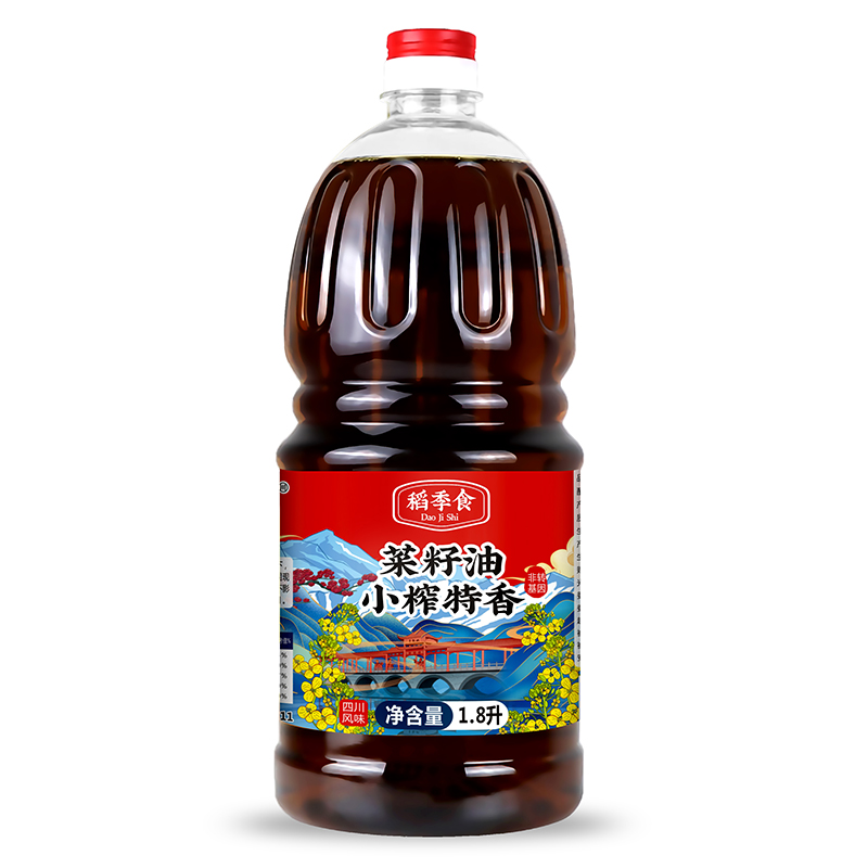 大凉州稻季食小榨特香菜籽油1.8L（桶）