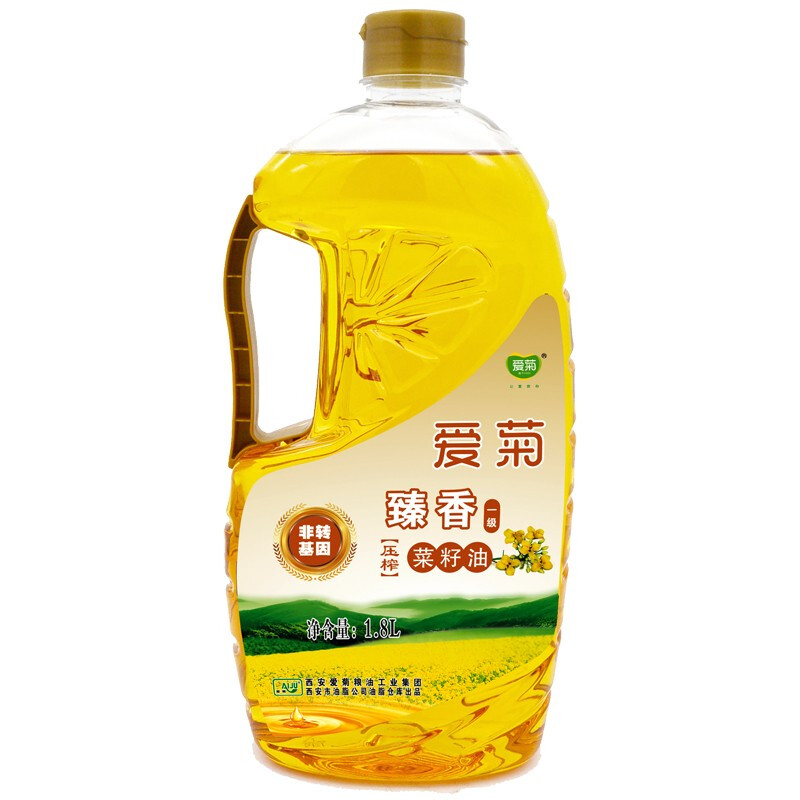 爱菊食用油一级压榨1.8L（桶）