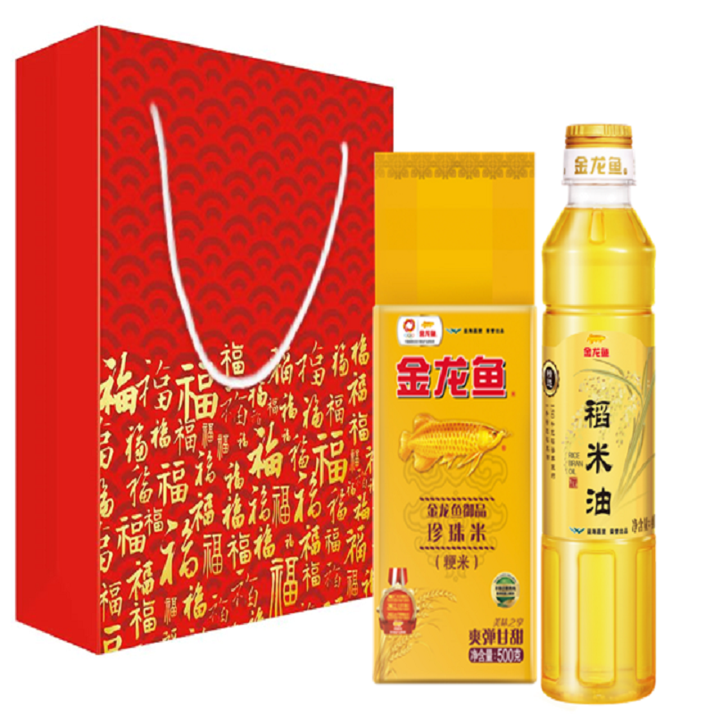金龙鱼JLY-MY精选稻米油400ml+御品珍珠米500g组合套装 起订量100（单位：套）