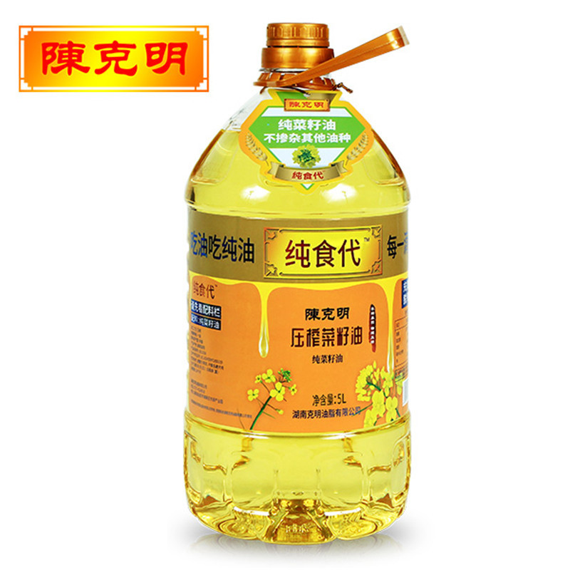 陈克明压榨一级菜籽油非转基因 物理压榨5L（单位：瓶）
