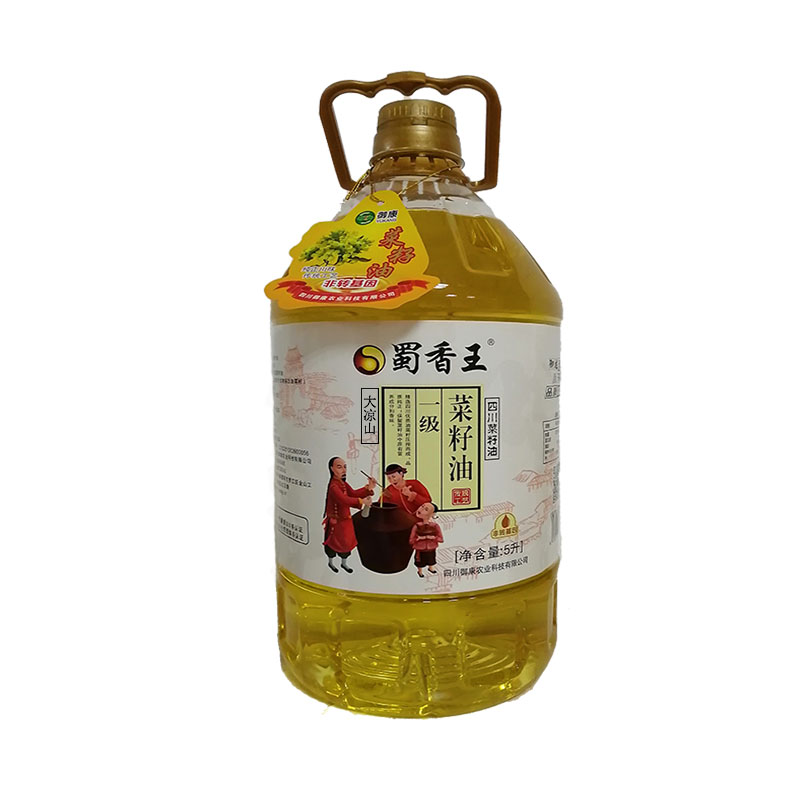 蜀香王 大凉山菜籽油压榨一级 盐源非转基因一级菜籽油5L/桶（单位：桶）