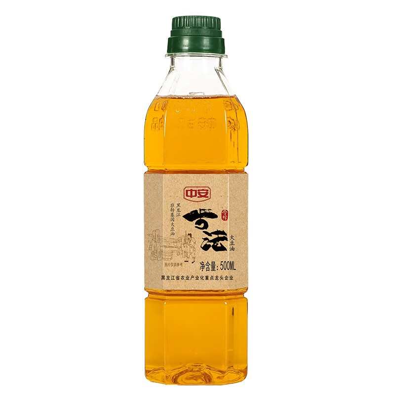 中安 裕谷稻场大豆油500ml 非转基因食用油冷榨大豆油 BC12 (单位：瓶)