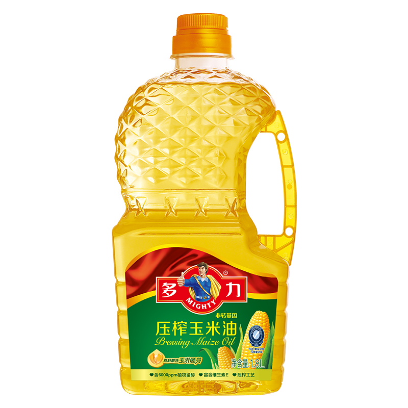 多力压榨玉米油食用油1.8L 非转基因食用油(单位：瓶)
