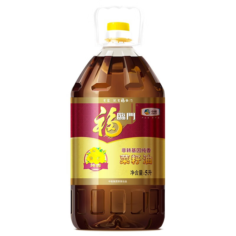 福临门 非转基因 纯香菜籽油 5L (单位: 桶)