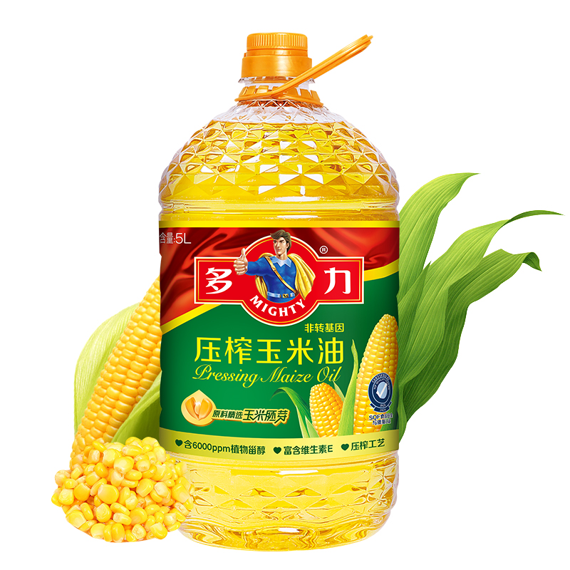 多力 非转基因 压榨玉米油 5L(单位：桶)