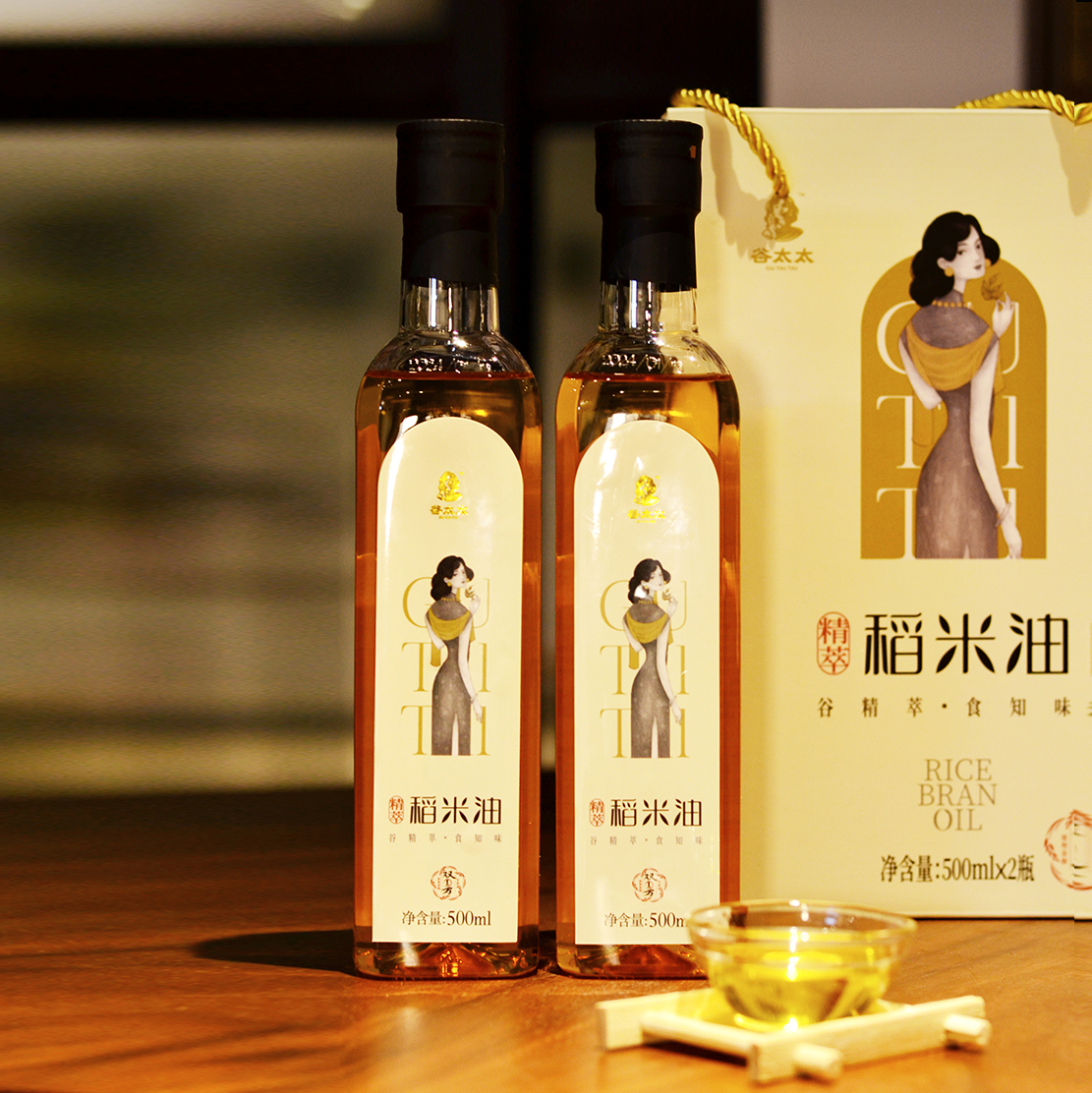 谷太太稻米油500ml X 2礼盒装食用油(单位：盒)