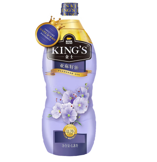 金龙鱼 KING‘S 亚麻籽油1.8L(单位:瓶）