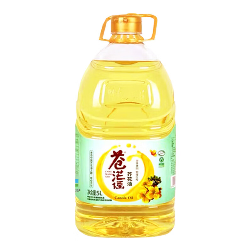 苍茫谣（CangmangYao）芥花油 非转基因 一级低芥酸菜籽油 5L 食用油 国企出品(桶)
