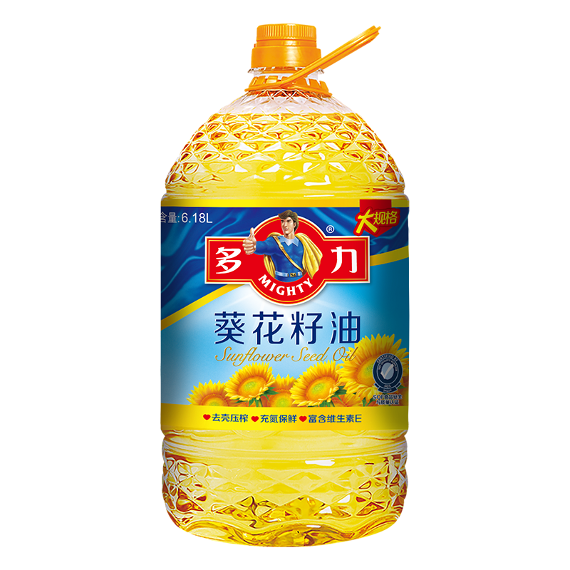 多力 葵花籽油6.18L食用油 物理压榨（新老包装随机发货）(桶)