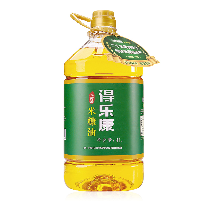 得乐康 谷黄金米糠油  4L 食用油 家用桶装粮油 (桶)