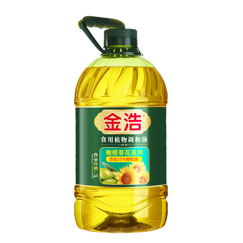 金浩（JINHAO）食用油 添加10%特级初榨橄榄油 食用植物调和油5L(桶)