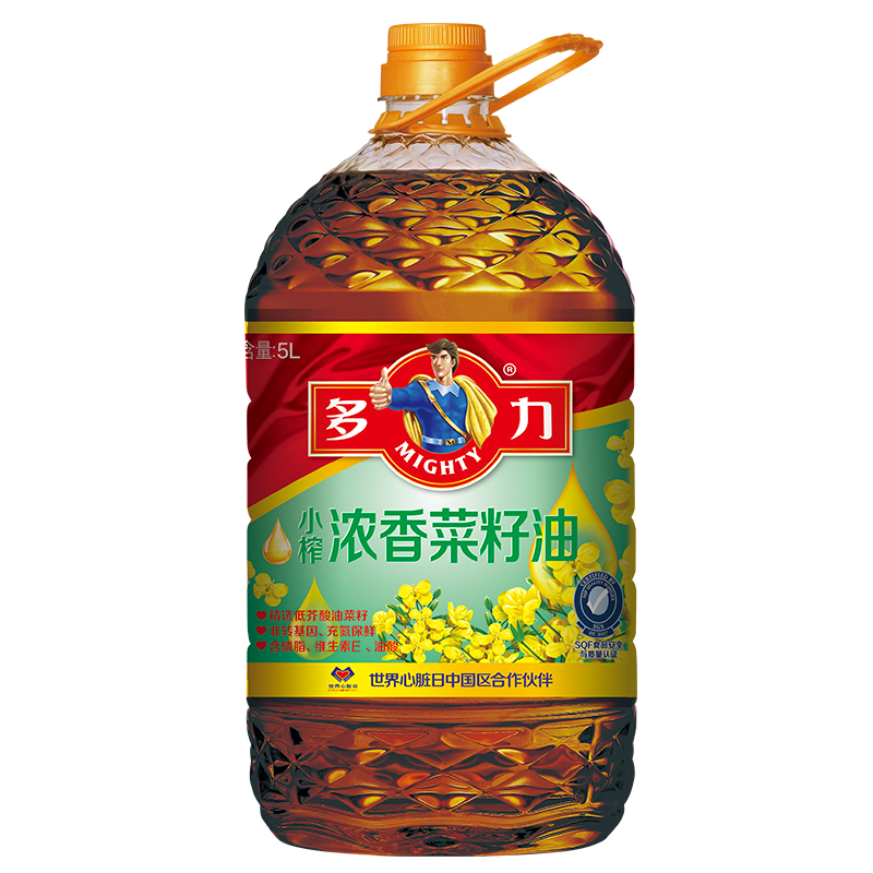 多力 食用油 浓香菜籽油5L（新老包装随机发放）(桶)