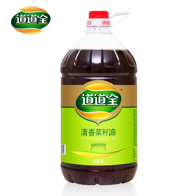 道道全清香菜籽油5L 物理压榨工艺  食用油(桶)