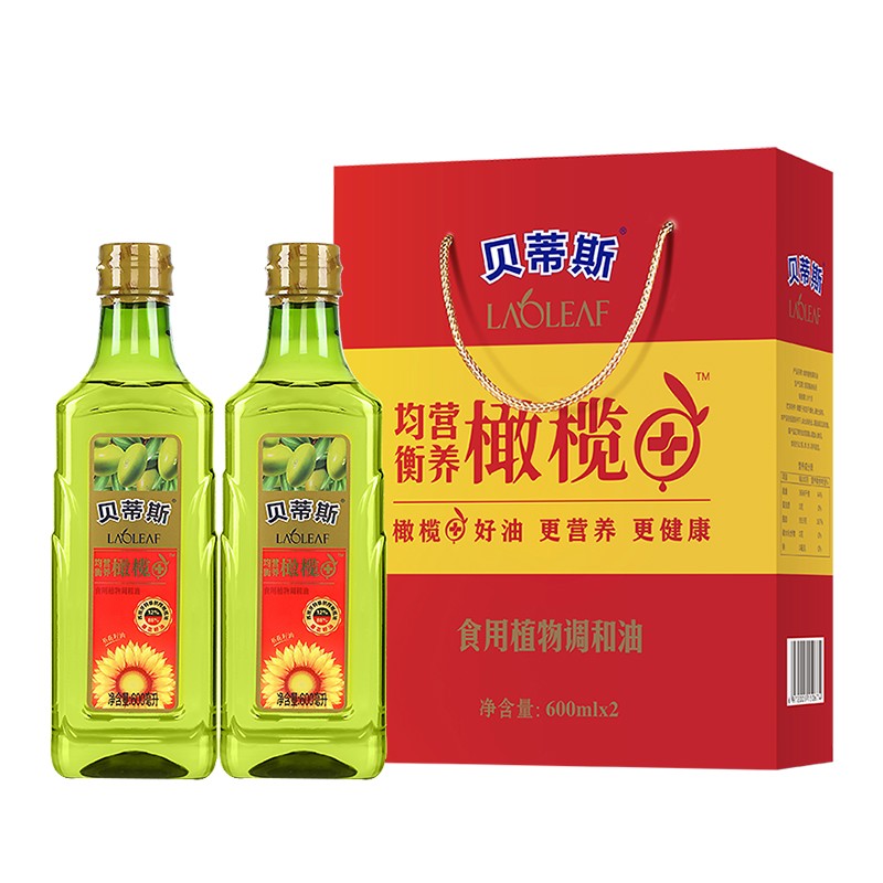 贝蒂斯(BETIS)葵花籽橄榄调和油600ML*2瓶（单位：盒）