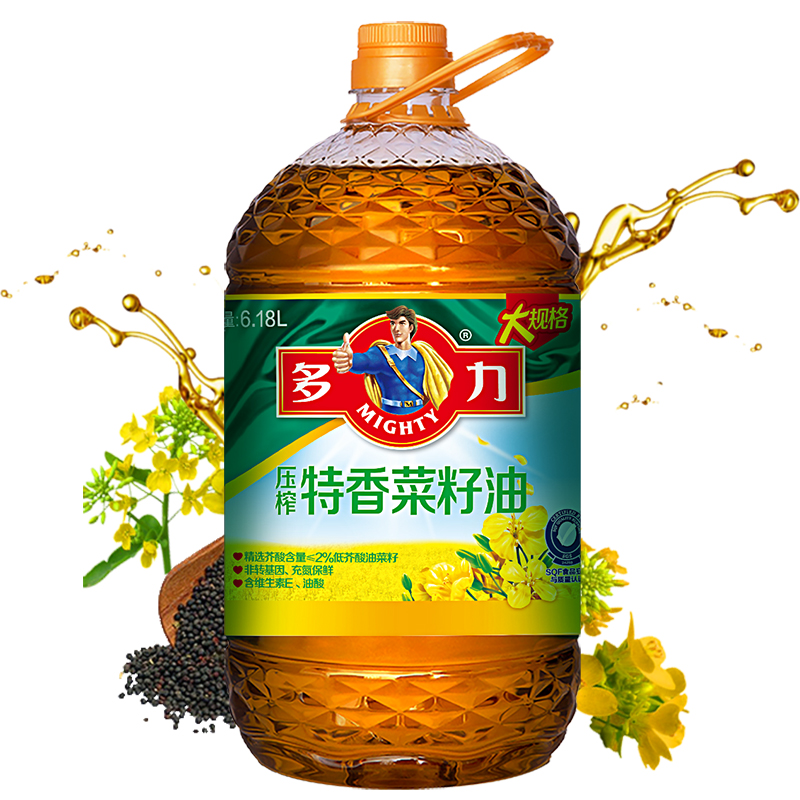 多力压榨特香菜籽油6.18L（单位：桶）