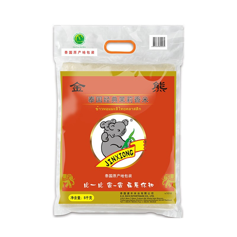 金熊泰国经典茉莉香米5kg(袋)