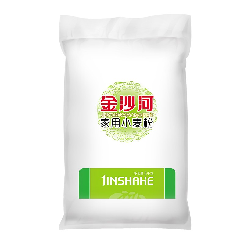 金沙河面粉 家用小麦粉 包子馒头饺子中筋饺子粉5kg（单位：袋）