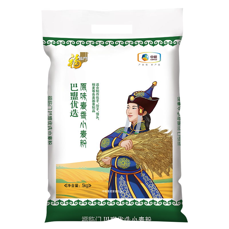 福临门巴盟原味麦香小麦粉5kg(单位：袋)