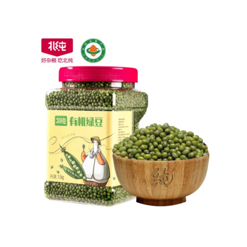 北纯 有机绿豆罐装 1.5kg  (单位：罐)