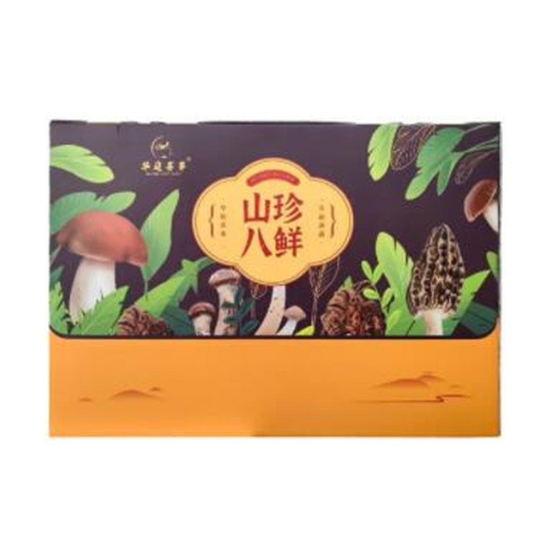 华庭喜事 山珍八鲜 菌菇礼盒 430g 黄色（单位：盒）