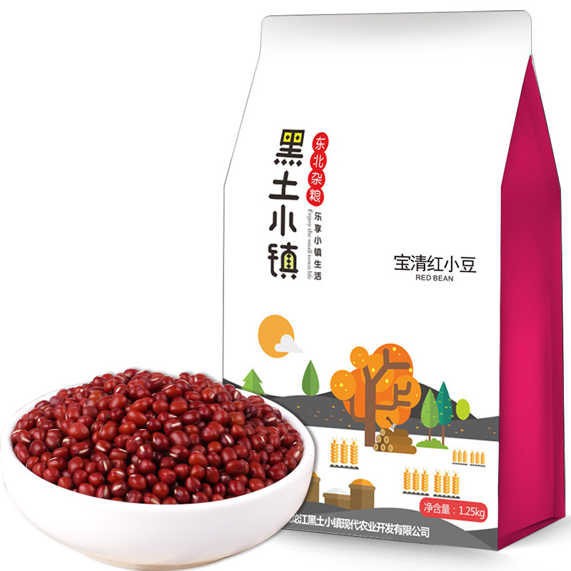 黑土小镇 红小豆 1.25kg （真空装 东北五谷杂粮 粗粮 红豆）(袋)