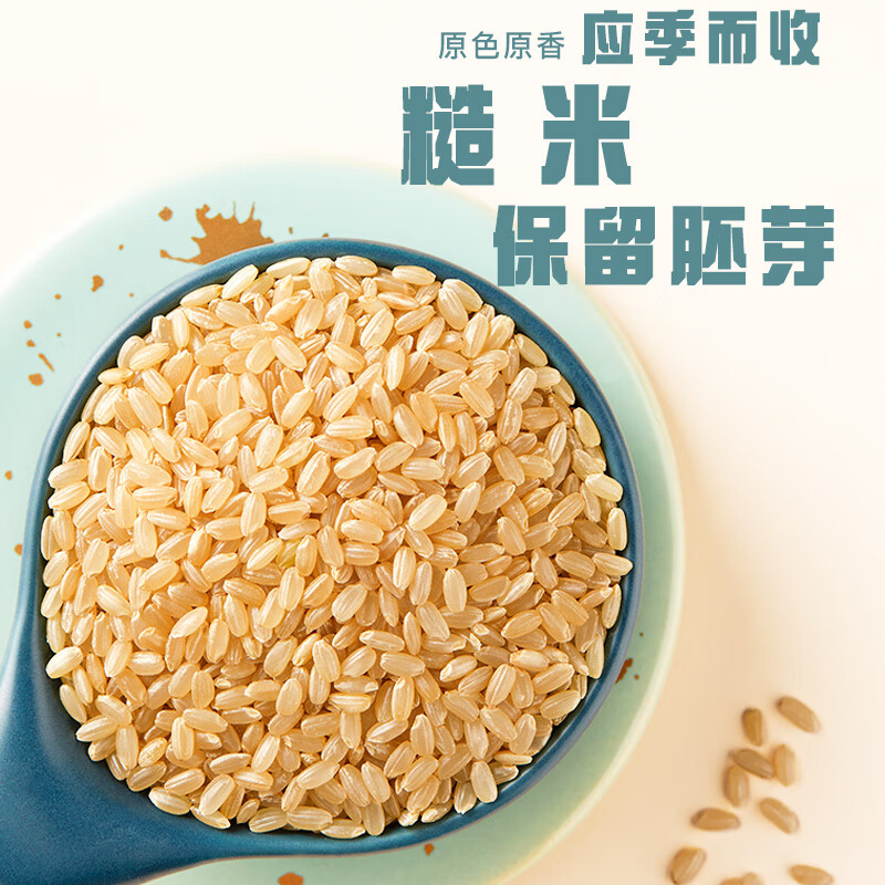 十月稻田 糙米 1kg （东北 五谷 杂粮 粗粮 真空装 含胚芽 大米 粥米伴侣)(袋)