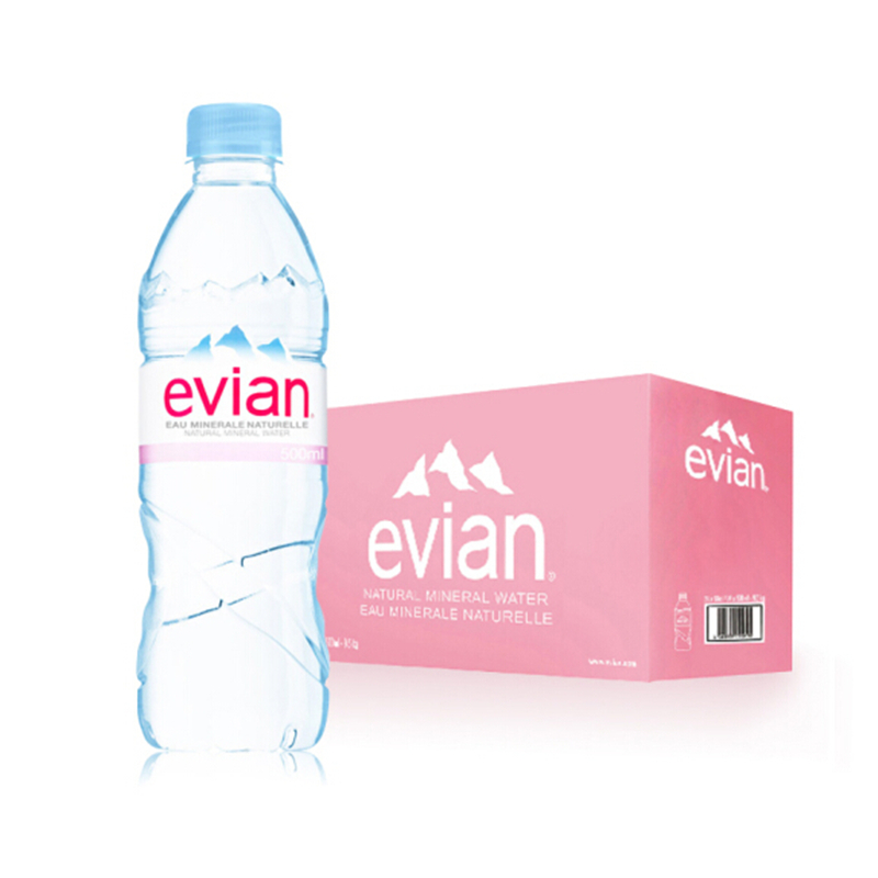 依云（evian）天然矿泉水 500mlx24瓶饮用水整箱装（箱）
