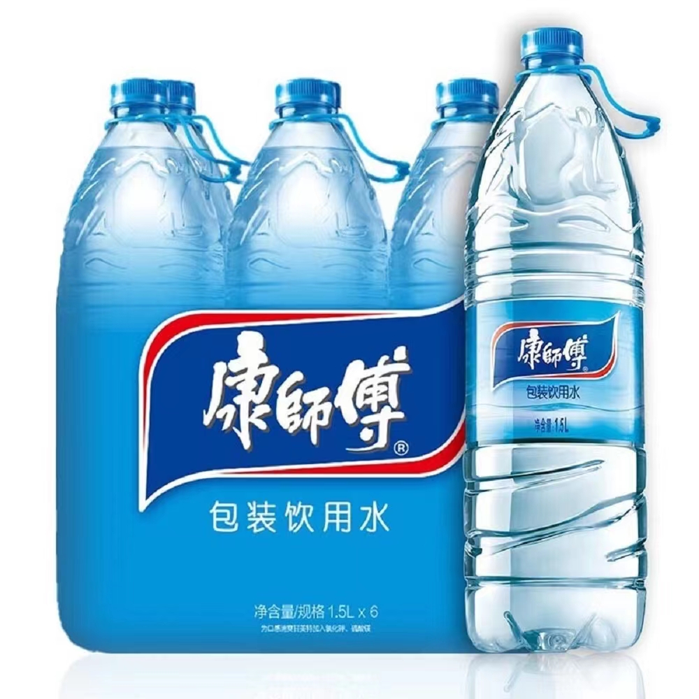 康师傅饮用水 1.5L*6瓶 塑膜装 (单位：件)