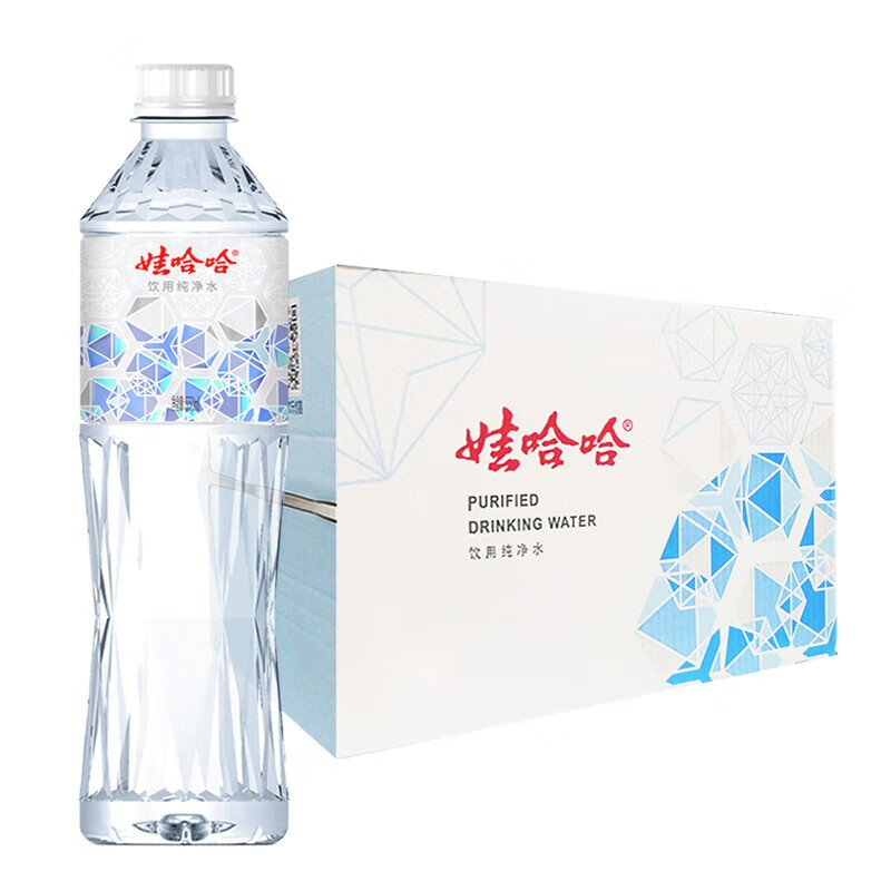 娃哈哈 550mL*24瓶整箱晶钻水饮用纯净水饮用水钻面设计(单位：箱)