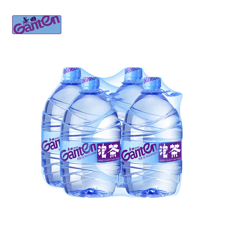 景田 饮用天然泉水 大瓶装水 4.6L*4瓶 整箱装 家庭健康饮用水(箱)